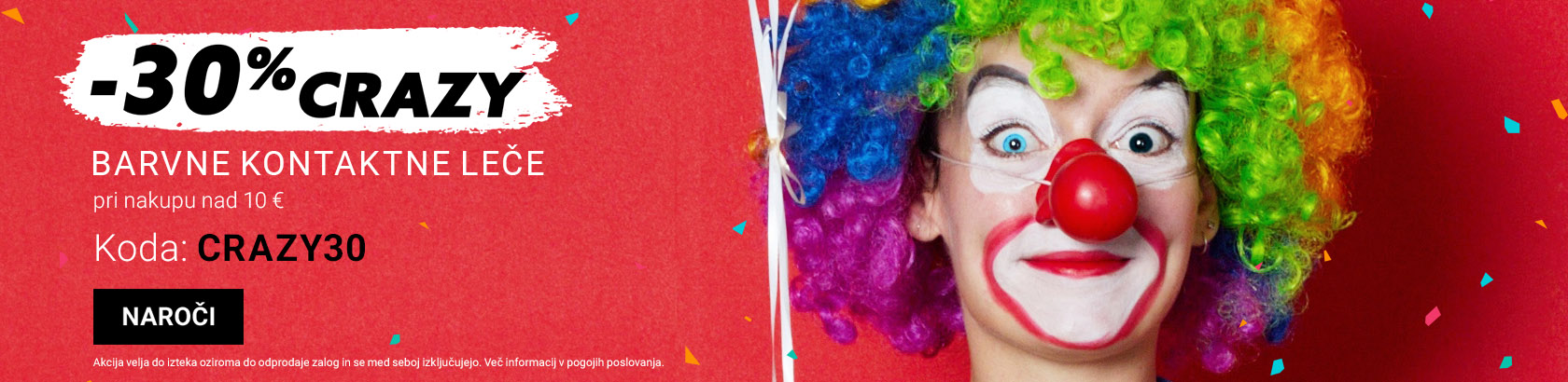-30% na barvne leče CRAZY