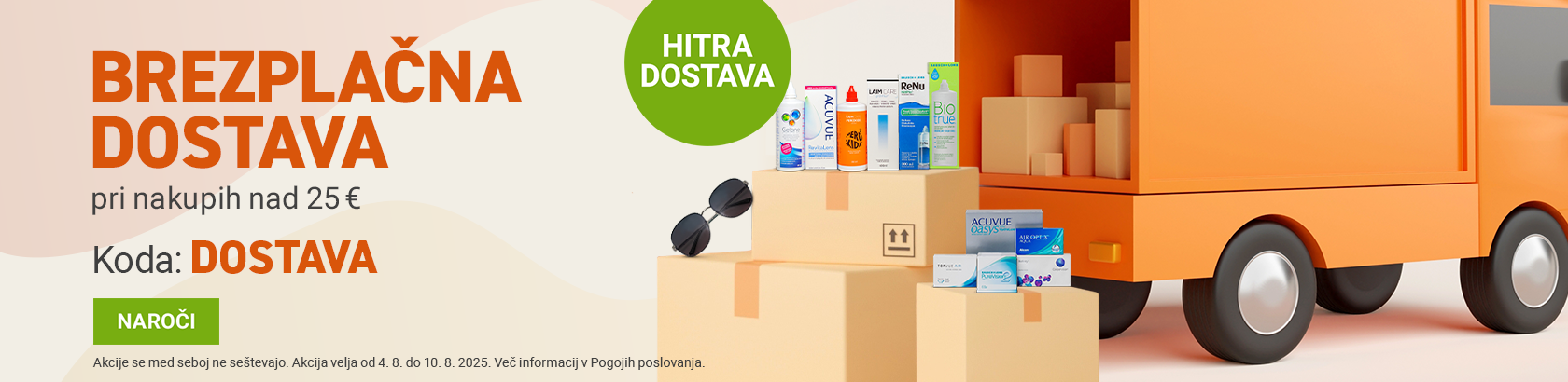 Brezplačna dostava pri nakupih nad 25€