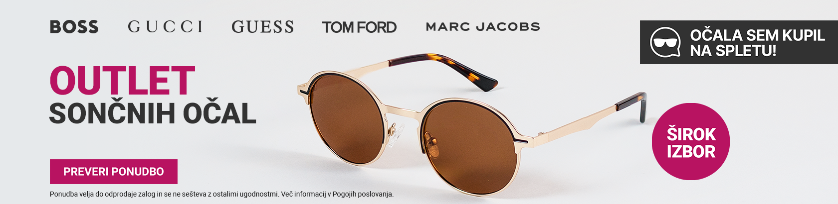 Velika odprodaja sončnih očal