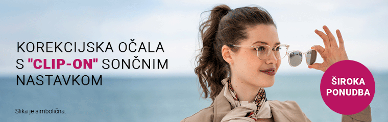 Očala s Clip-On sončnim nastavkom