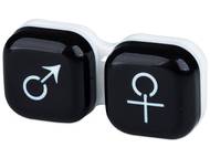 Škatlica man&woman - black Škatlice za kontaktne leče - Škatlica man&woman - black