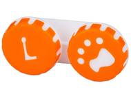 Škatlica Paw orange Škatlice za kontaktne leče - Škatlica Paw orange