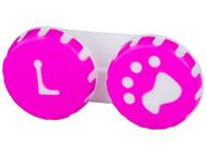 Škatlica Paw pink Škatlice za kontaktne leče - Škatlica Paw pink